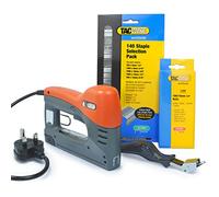 Tacwise 1289 Grapadora Eléctrica 140EL (EURO), Caja de Selección de Grapas tipo 140, Clavos 180/15 mm Sin Cabeza y Quitagrapas