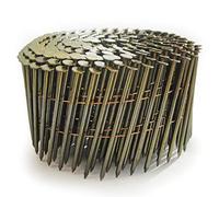 TACWISE 1518 Clavos en Bobina Plana Galvanizados de Tipo 2,1/35 mm, Vástago Anillado, Inclinados 16°, Agrupados con Alambre, Paquete de 14.400, Plateado, 35mm