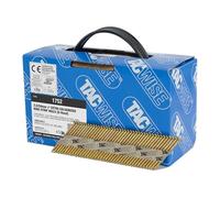 TACWISE 1752 Clavos para Enmarcado 2,8/50 mm, Galvanizado Extra, Cabeza a “D”, Vástago Anillado Inclinado a 34°, en Cintas de Papel, Paquete de 1600