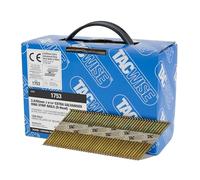 TACWISE 1753 Clavos para Enmarcado 2,8/65 mm, Galvanizado Extra, Cabeza a “D”, Vástago Anillado Inclinado a 34°, en Cintas de Papel, Paquete de 1600