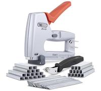 Tacwise 1765 Set con Pistola Grapadora Clavadora Metálica 5 en 1 Z5-53 | Incluye 2000 Grapas 53/ 8 mm, 2000 71/10 mm, 2000 Clavos 18G/15 mm y Quitagrapas, Usa Fijaciones Tipo 13 53 71 18G y 180