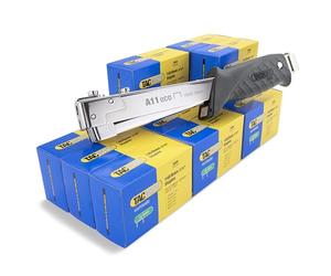 Tacwise 1778 ECO Grapadora de Martillo A11 con 60.000 Grapas 140 / 8mm | Utiliza Grapas Tipo 140 de 6mm a 10mm