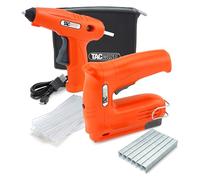 Tacwise 1784 Grapadora Clavadora Hobby 53-13EL, Pistola de Pegamento H4-7 | Set Inalámbrico de 4V con 2000 Grapas, 30 Barras de Pegamento y Bolsa