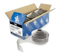 TACWISE 1799 Clavos en Bobina Cónica de Acero Inoxidable Tipo 2,1/38 mm, Vástago Anillado, Inclinación de 16°, Agrupados con Alambre, Paquete de 2160, Plateado