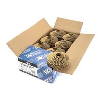 TACWISE 1800 Clavos en Bobina Cónica Galvanizados Tipo 2,1/32 mm, Punta Roma, Vástago Anillado, Inclinados 16°, Bobinados con Alambre, Paquete de 5400