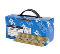 Tacwise 1809 Clavos para Enmarcado 2,8/50 mm, Galvanizado Extra, Cabeza a “D”, Vástago Anillado Inclinado a 34°, en Cintas de Papel, Paquete de 800