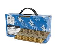 Tacwise 1810 Clavos para Enmarcado 3,1/75 mm, Galvanizado Extra, Cabeza a “D”, Vástago Anillado Inclinado a 34°, en Cintas de Papel, Paquete de 800