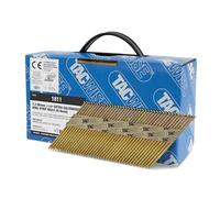 Tacwise 1811 Clavos para Enmarcado 3,1/90 mm, Galvanizado Extra, Cabeza a “D”, Vástago Anillado Inclinado a 34°, en Cintas de Papel, Paquete de 800
