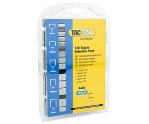 TACWISE 350 Caja con selección de grapas en tamaños de 6, 8, 10, 12 y 14 mm, Staple Selection Pack, Set de 4400 Piezas