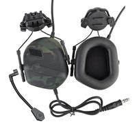 TACWJDM Auriculares Tácticos Fast para Casco De Tiro con Ajuste De Rotación De 360° Y Captación Y Reducción De Ruido para Airsoft CS, Deportes Al Aire Libre, Cosplay(BCK)