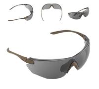 TACWJDM Occhiali Di Sicurezza Tattici Montati Sul Casco, Occhiali Protettivi, Protezione UV400 3 In 1, Pieghevoli per Airsoft, Paintball, CS(Tan-BK)