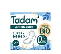 Tadam' Hygiène Féminine Toalla íntima Dermo-Sensitiva Ultra Super 12 unidades