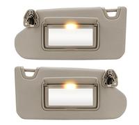 TadaMark Visera solar para el lado izquierdo del conductor y el pasajero derecho para Nissan Altima 2013 2014 2015 2016 2017 2018 beige con luz sin techo corredizo, reemplaza # 96400-3TA2A 96401-3TA2A