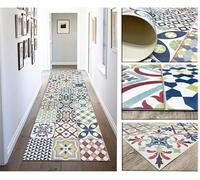 Tadi & Imperio1979 Alfombra de Vinilo Multicolor con Diseño Geométrico y Floral, Resistente, Fácil de Limpiar,Ideal para Cocina, Baño .. HIDRAMULTI (60X480 cm)