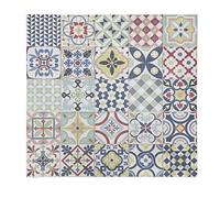 Tadi & Imperio1979 Alfombra de Vinilo Multicolor con Diseño Geométrico y Floral, Resistente, Fácil de Limpiar,Ideal para Cocina, Baño .. HIDRAMULTI (200X200 cm)