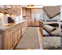 Tadi & Imperio1979 Alfombra Lisa Exterior Interior Color Ocre para Terraza Cocina Pasillo Salon Entrada 50x100 cm