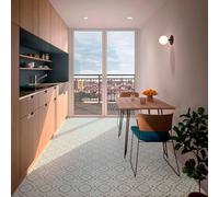 Tadi & Imperio1979 Alfombra Vinílica Hidráulica, Distintos Tamaños, Elegante, Diseño y Resistencia para Tu Espacio,Cocina, salón Comedor, Suelo PVC (200 X 300 CM, Estrella Azul)