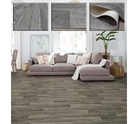 Tadi & Imperio1979 Alfombra Vinilo de Madera Antideslizlante para Suelo Similar parquet Natural.TOBOS 02 Taupe