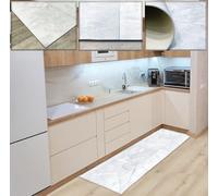 Tadi & Imperio1979 Alfombra Vinilo Gris Antracita Con Dibujo Mármol Veteado para Cocina, Salón y Oficina - Antideslizante Con Detalles Oro