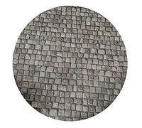 Tadi & Imperio1979, VINILOADOQUIN 01 Redonda, Alfombra Redonda vinílica 200cm para salón salita Cocina diseño de Piedras o adoquines,Juvenil Moderna, Lavable fácil y Antideslizante.