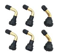 Tadipri 6 Piezas Pvr50 Pvr60 Pvr70 Adaptador Válvula De Rueda, 90 Grados Extensiones De Válvulas, Alargador Valvula Neumatico,Latón Válvula De Neumático Sin Cámara Adecuado Para Motos, Coches, Bicicle