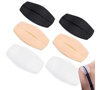 Tadipri 6Pcs Almohadillas Para Sujetador Cojines De Sujetador, Almohadillas De Hombro Para Sujetador Antideslizantes Cojín Para Correa De Sujetador Protectores De Hombro (Blanco, Negro,Tono De Piel)