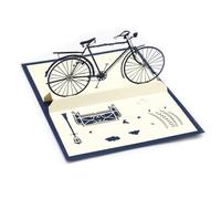 Tadipri Tarjeta Pop-Up Bicicleta Tarjeta de felicitación 3D para un cumpleaños, el Día de San Valentín, para una Boda o como una Tarjeta de Amor