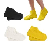 Tadpolez 3 Pares Cubrezapatos Impermeable,Cubre Zapatos de Silicona,Cubiertas de Zapatos Reutilizables,Cubrezapatos Impermeable Antideslizante,para Lluvia,Día de Nieve,Caminos Fangosos