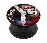 Tae Kwon Hacer Patada Coreana PopSockets PopGrip Adhesivo