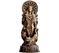 TAECOOOL Estatua de Resina de Dios nórdico, panteones escandinavos, estatuilla de Dioses nórdicos Artesanía mitología vikinga, gabinete de Vino hogar Shelt Librería Escultura oramento (Freyja)