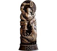 TAECOOOL Estatua de Resina de Dios nórdico, panteones escandinavos, estatuilla de Dioses nórdicos, mitología vikinga, hogar gabinete de Vino, estantería, Escultura oramento (Thors)