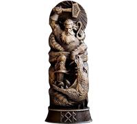 TAECOOOL Estatua de Resina de Dios nórdico, panteones escandinavos, estatuilla de Dioses nórdicos, mitología vikinga, hogar gabinete de Vino, estantería, Escultura oramento (Thors)