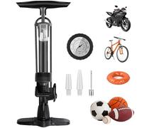 Taeku Bomba Bicicleta, Portátil Inflador Bicicletas 160PSI Hinchador Bicicleta para Ruedas con válvula Presta y Schrader para Deportivas Bolas Globos (Frontal Manometro)