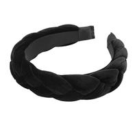 Taeku Diademas Trenzadas, Aro de Terciopelo Elástico Criss Cross Hair Bands Accesorios Entrecruzado Banda para Mujeres Y Niñas (Negro)
