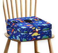 Taeku Elevador Silla para Niños, Desmontable Impermeable Alzadores de Asiento Hebilla de 5 Puntos Seguridad Ajustable Asiento Elevador para Niños (Dinosaurio)