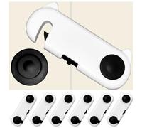 Taeku Seguridad Cajones Bebe, 6pcs Cierres Seguridad Armarios Pestillo Cajón para Niños con Fuerte Adhesivo para Cajones, Armarios, Alacenas y Puertas de Cocina (Negro)