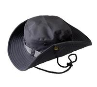 Taeku Sombrero de Pesca, Jungla Sombrero de ala Ancha Boonie Gorra de Protección Solar Gorro Safari Transpirable Hombre Mujer (Gris)