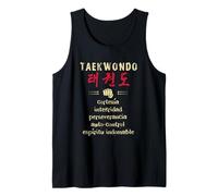 Taekwondo 5 principios, artes marciales WT / ITF Camiseta sin Mangas
