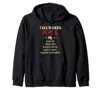Taekwondo 5 principios, artes marciales WT / ITF Sudadera con Capucha
