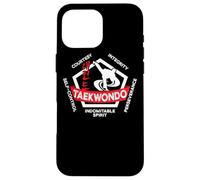 Taekwondo 5 principios de Artes Marciales ATA ITF Tae Kwon Do Regalo Carcasa para iPhone 16 Pro MAX