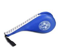 Taekwondo - Almohadilla de boxeo de PU y EVA - Almohadilla de entrenamiento doble azul Tae Kickboxing Strike Pad con correa de muñeca para los amantes del boxeo