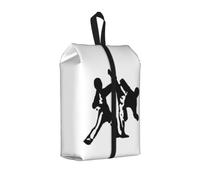 Taekwondo - Bolsa de equipaje de viaje de gran capacidad con estampado de artes marciales, impermeable, portátil, bolsa de almacenamiento de calzado para natación, 1 unidad, Talla única, Cierre de