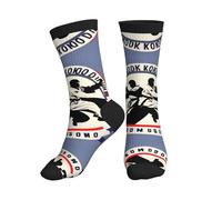 Taekwondo Design - Calcetines deportivos transpirables y absorbentes de sudor para mujeres y hombres, adecuados para deportes al aire libre, 3 Negro, Altoa única