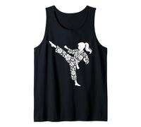 Taekwondo Girl High Kick Floral Artes Marciales Mujeres Karate Camiseta sin Mangas