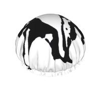 Taekwondo - Gorro de ducha con forro suave y estampado de artes marciales, doble capa, lavable, banda elástica ancha, gorro de ducha para el baño