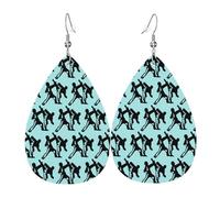 Taekwondo - Juego de aretes de lágrima de piel sintética para mujeres y niñas, regalo de cumpleaños y Navidad