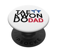 Taekwondo papá Padre deportivo de artes marciales PopSockets PopGrip Adhesivo