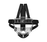 Taekwondo - Protector de máscara facial transparente con almohadilla de barbilla para boxeo, karate, sanda, entrenamiento de artes marciales, equipo de protección de 7.8 x 8.25 pulgadas