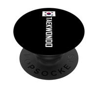 Taekwondo Vertical Blanco con Bandera Coreana PopSockets PopGrip Adhesivo