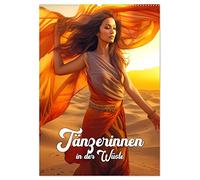 Tänzerinnen in der Wüste (Wandkalender 2026 DIN A2 hoch), CALVENDO Monatskalender: Tanzperformance auf dem heißen Wüstenboden